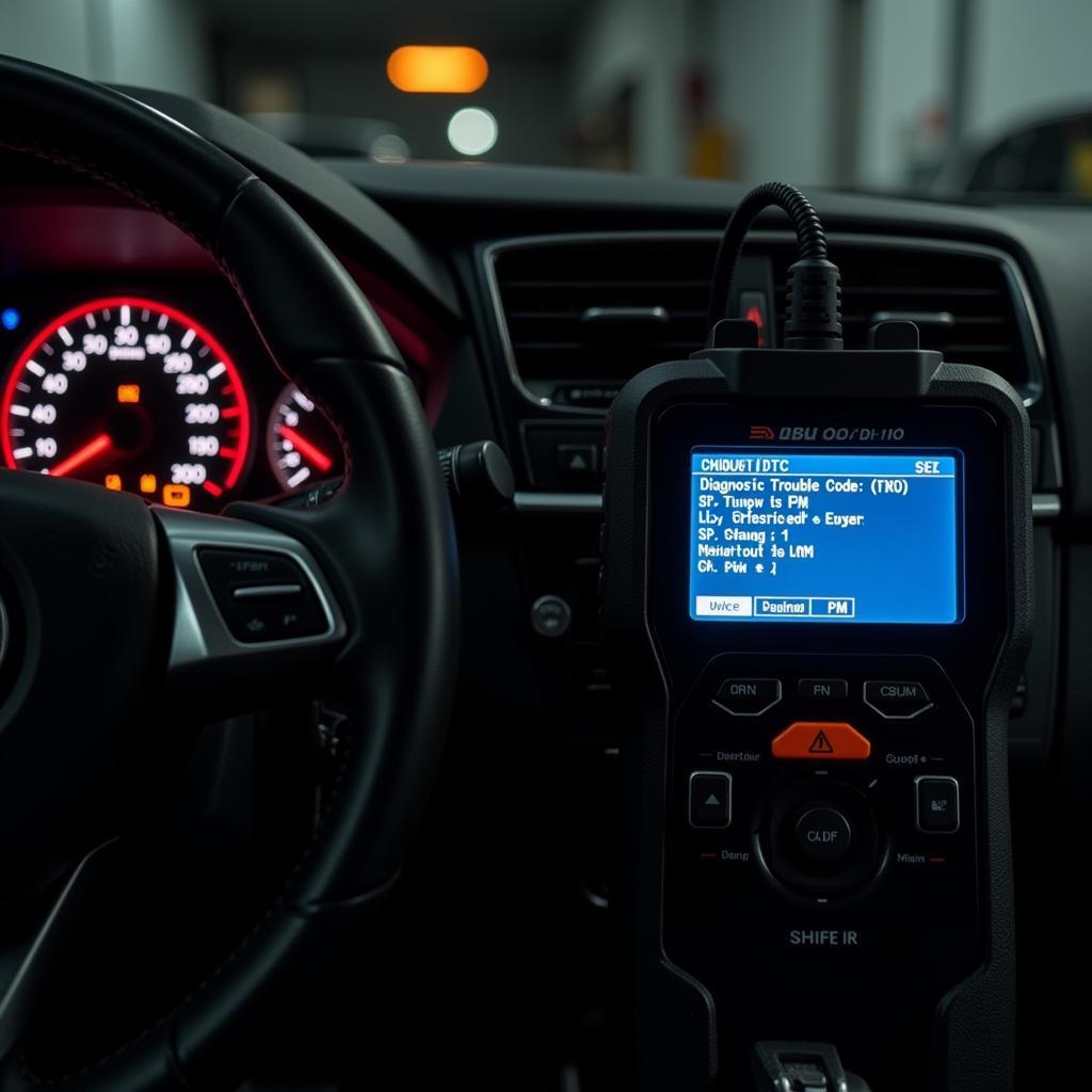 Car Code Reader Diagnostic Tool in Use