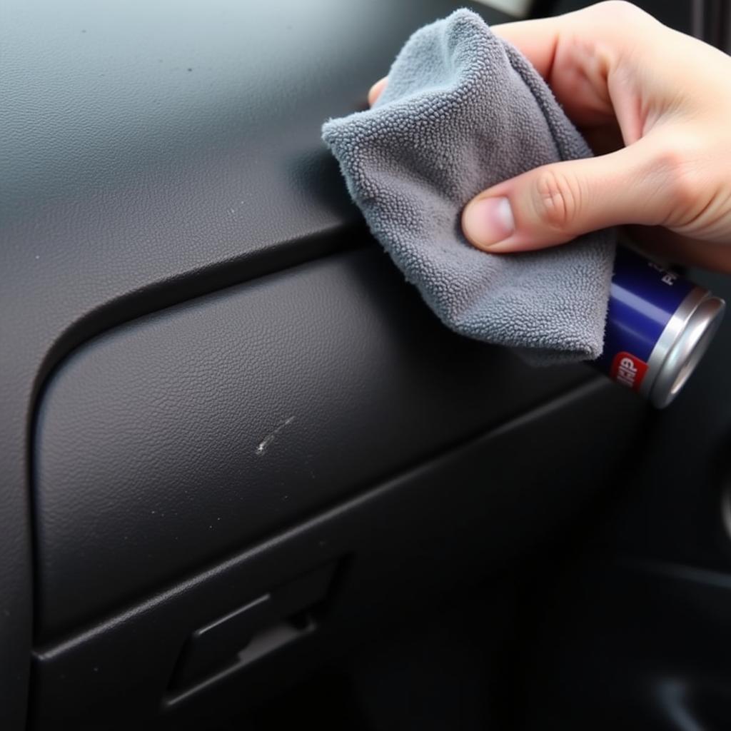 Repairing a Light Scratch on a Car Dashboard