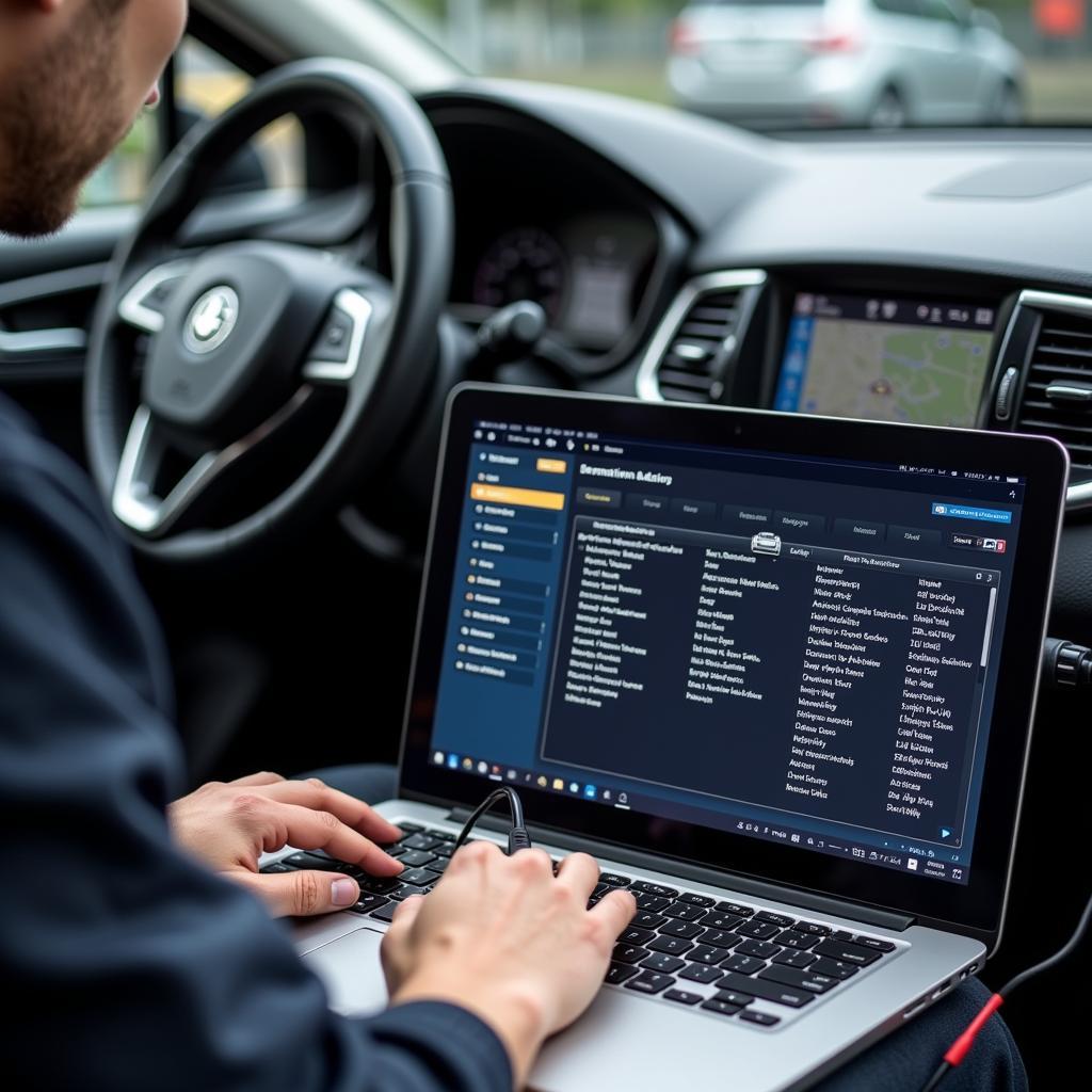 Using Car Diagnostic Software on a Laptop