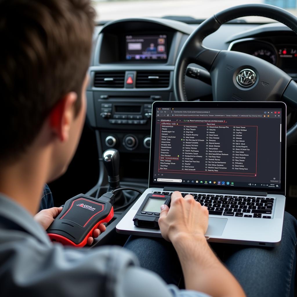 Using a diagnostic tool and car fix video to identify trouble codes