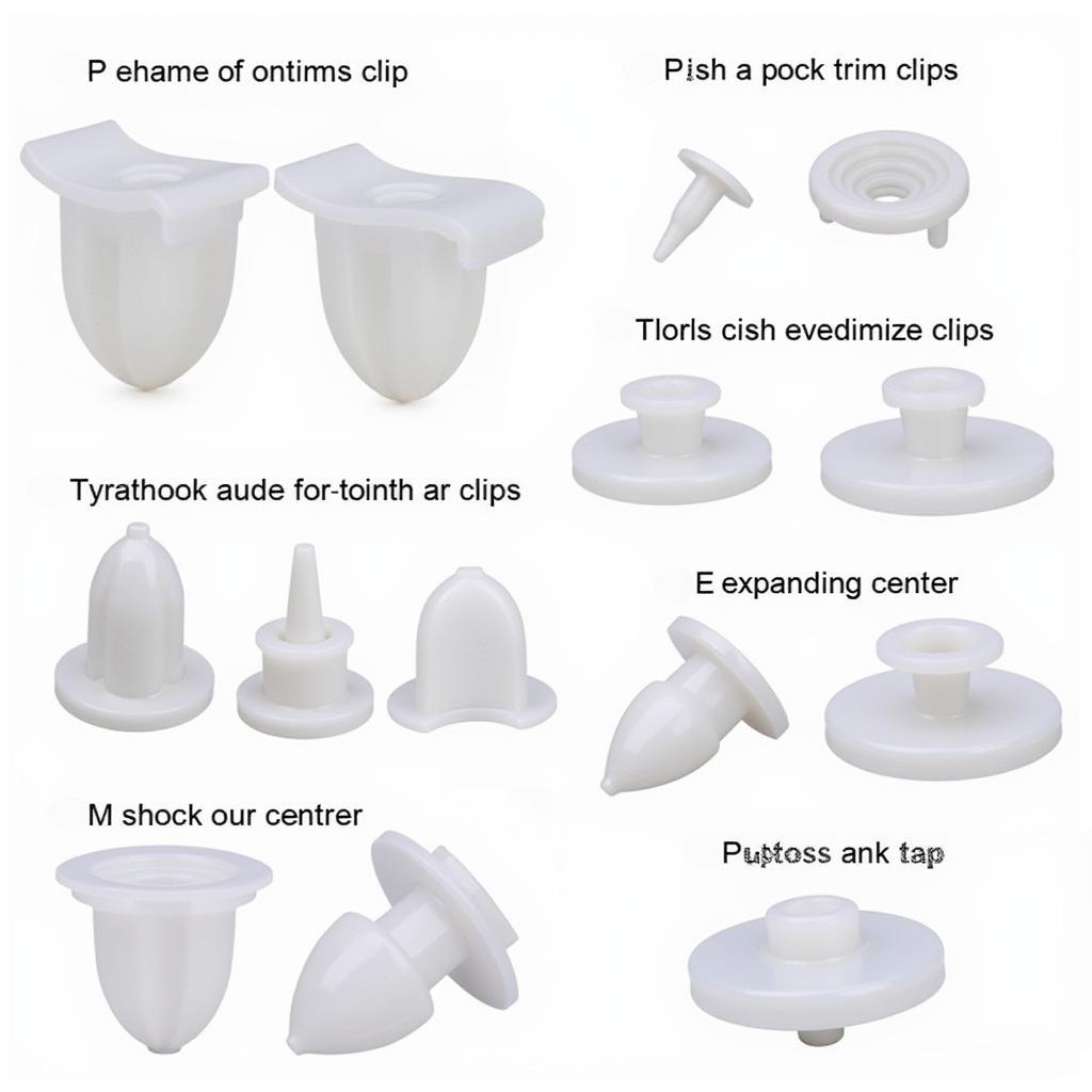 Car Door Trim Fixings: Plastic Clips in Different Sizes