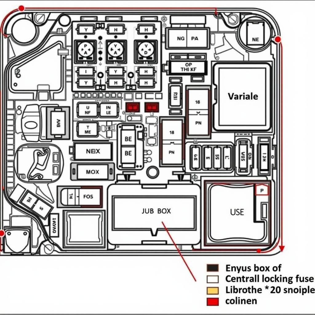 Car Fuse Box Diagram Showing Central Locking Fuse Location