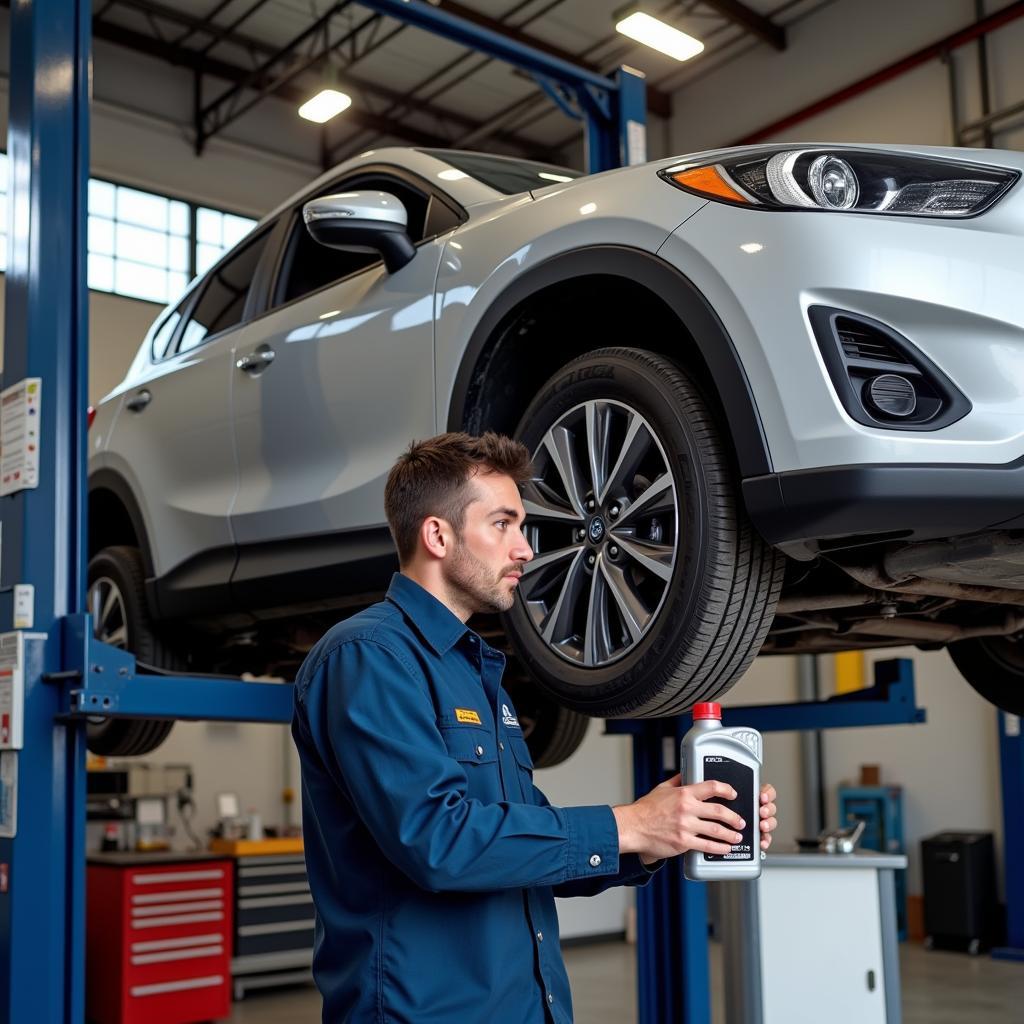 Car Getting Oil Change