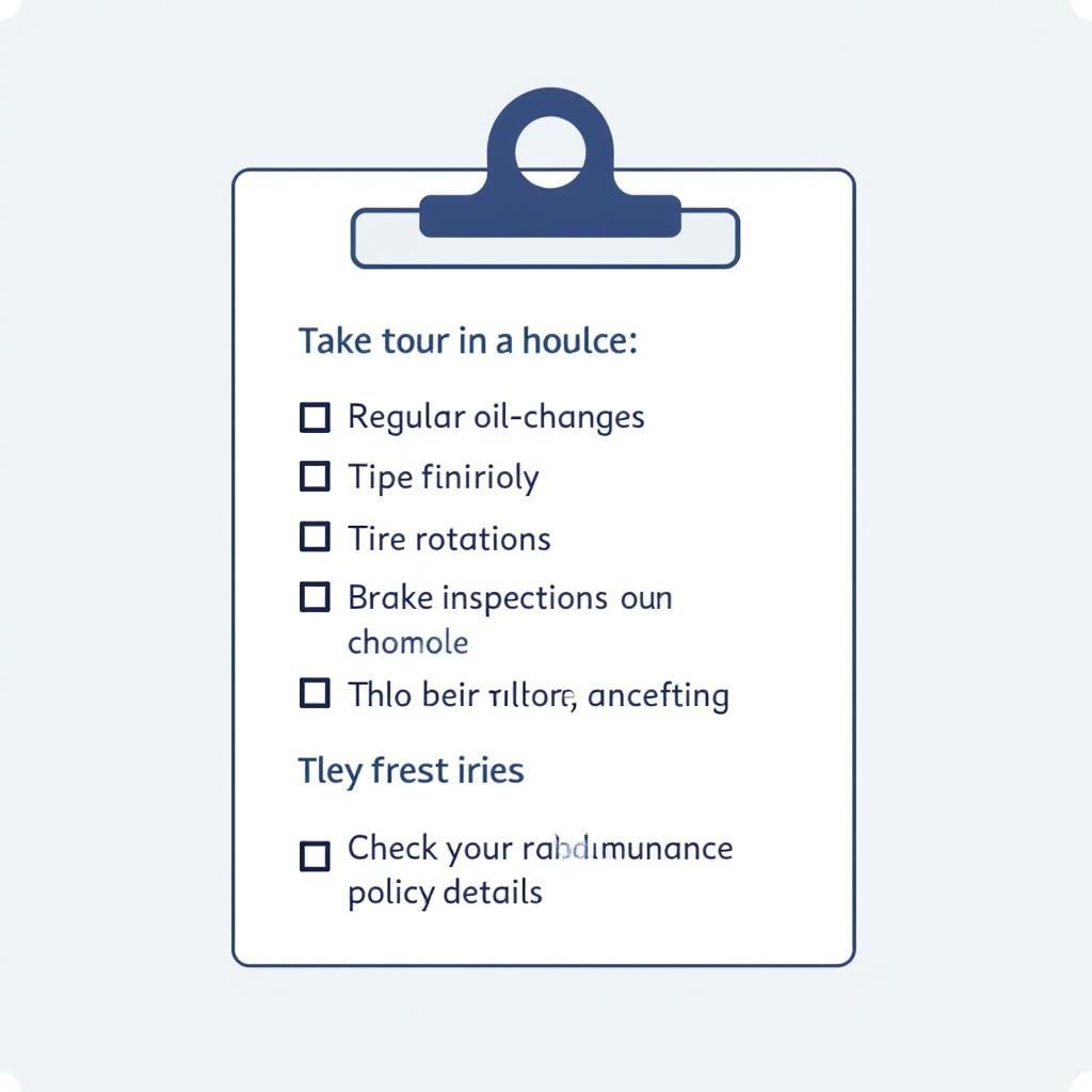 Car Insurance Maintenance Checklist