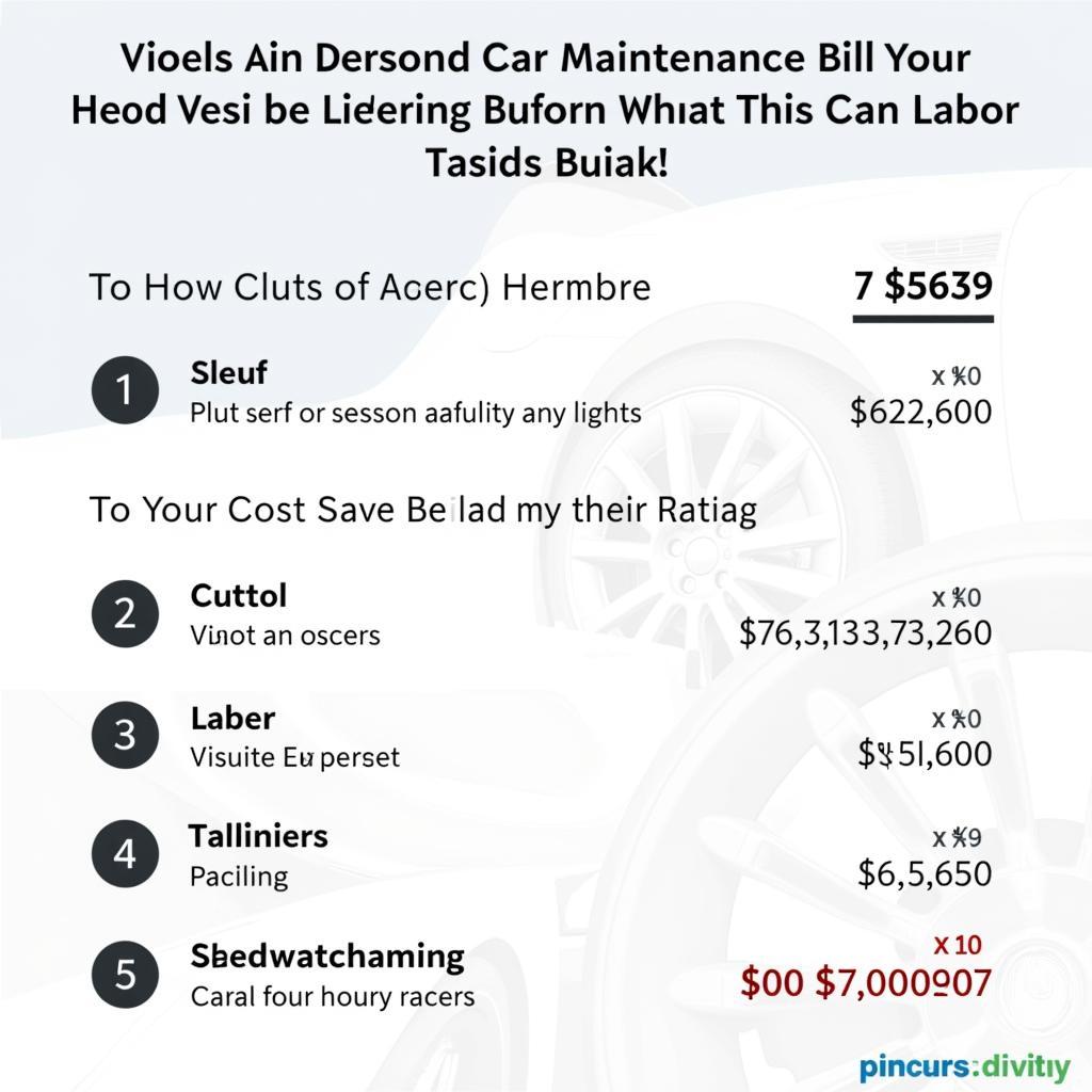 Car Maintenance Bill Labor Costs Breakdown