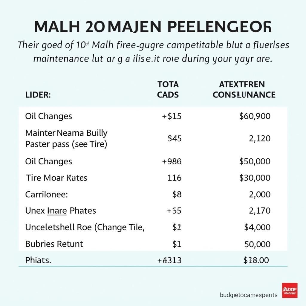 Budgeting for Car Maintenance Costs