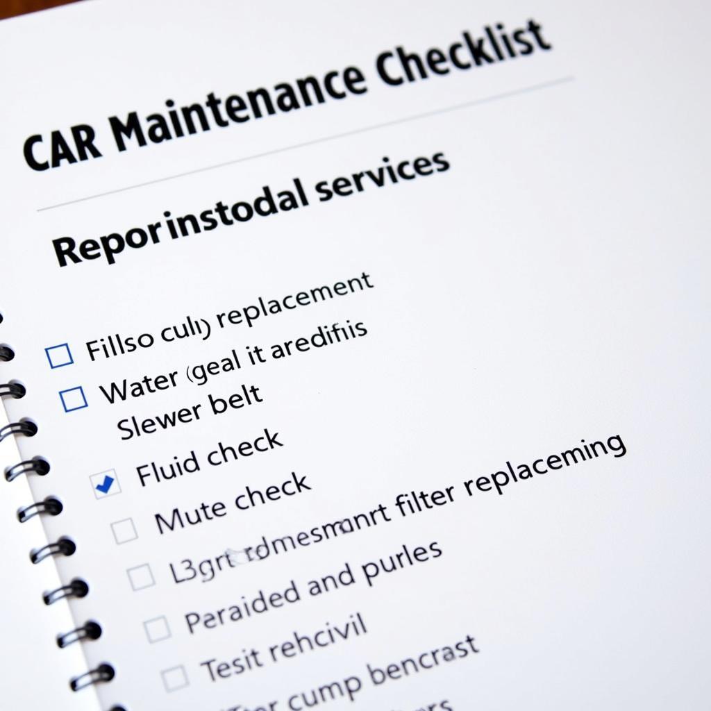 Car Maintenance Checklist at 120,000 Miles