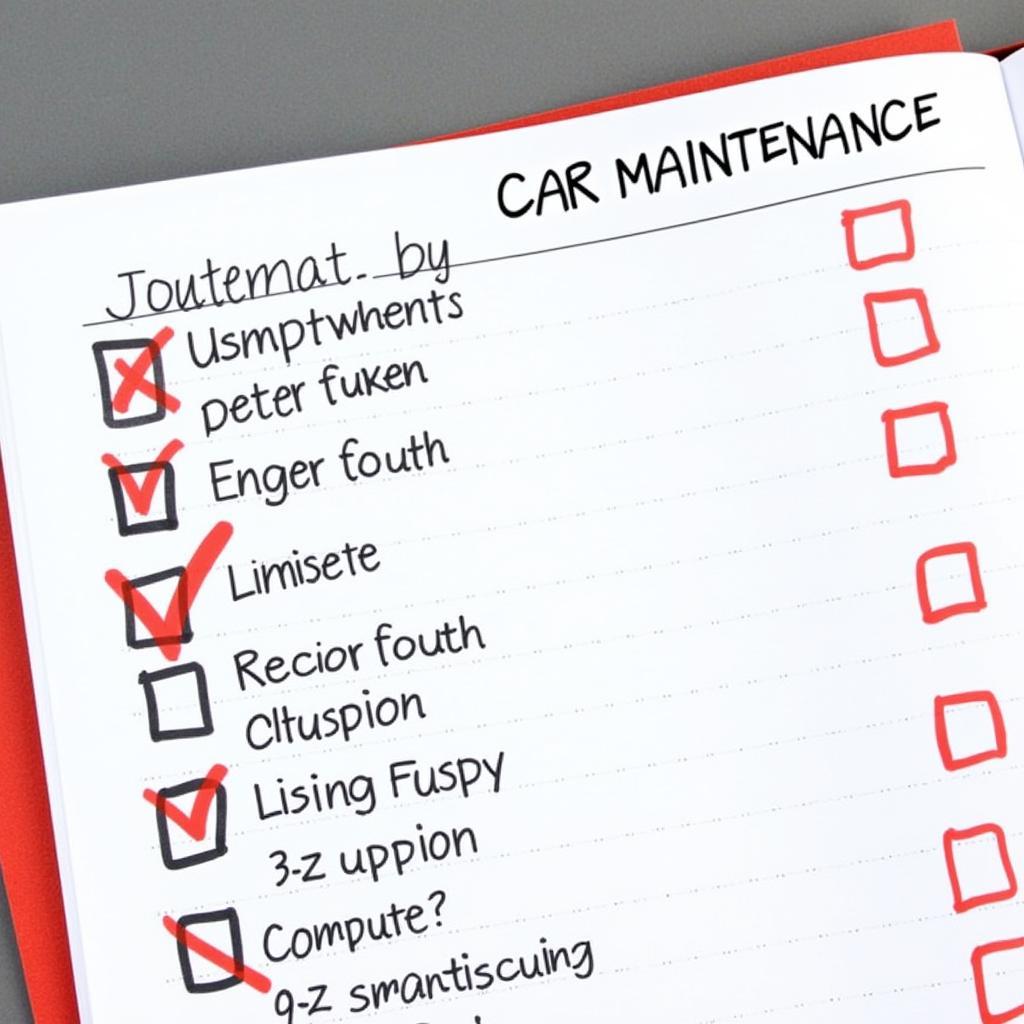 Car Maintenance Checklist