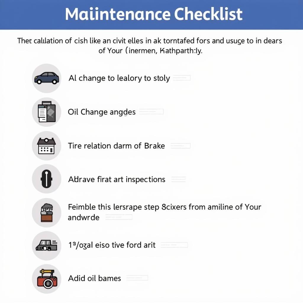 Car Maintenance Checklist