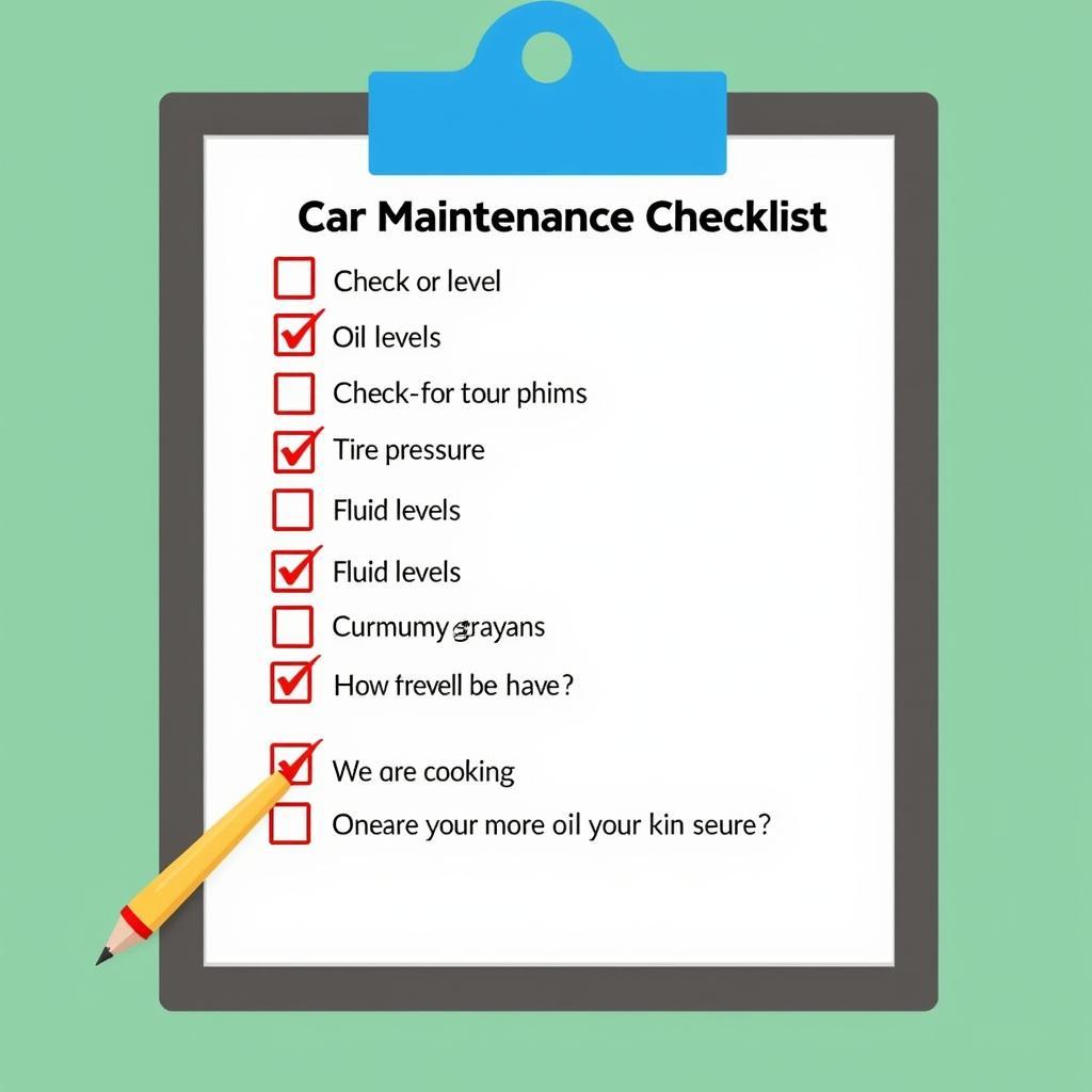 Car Maintenance Checklist