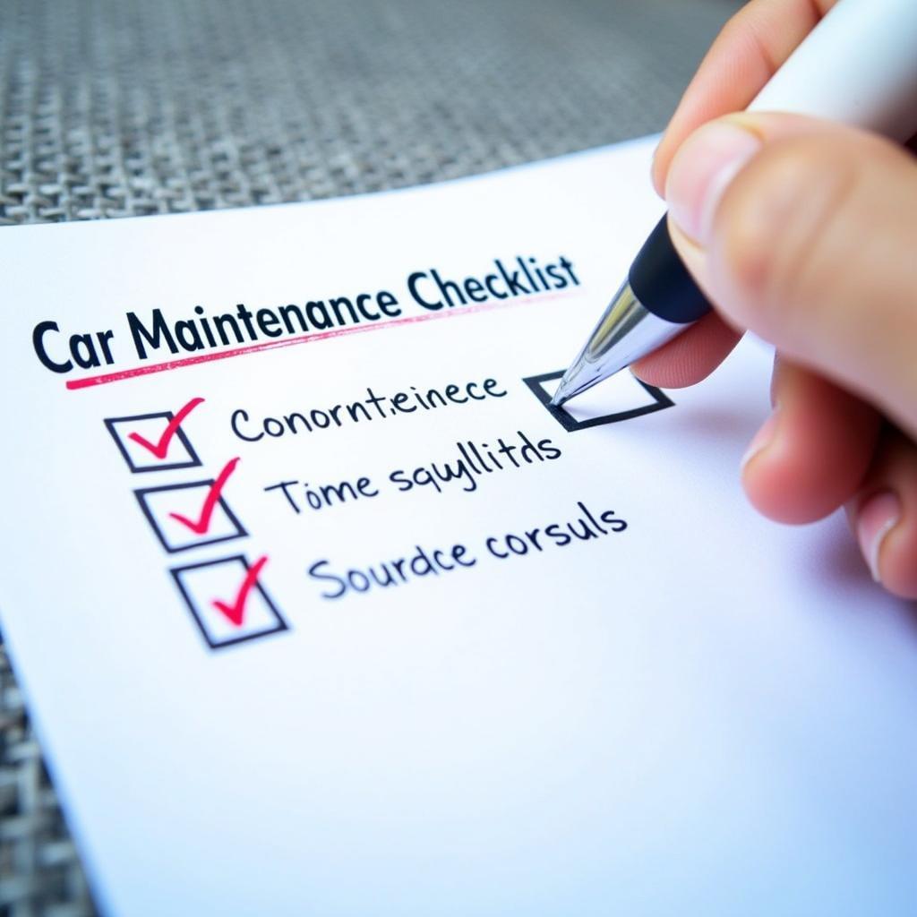 Car Maintenance Checklist