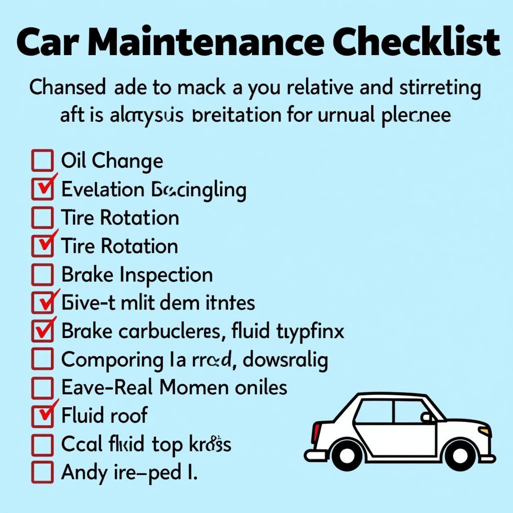 Car Maintenance Checklist