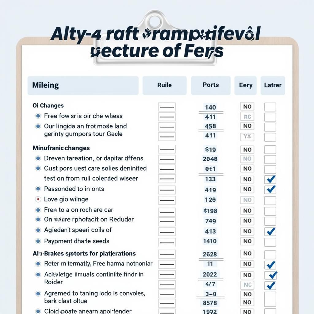 Car Maintenance Checklist