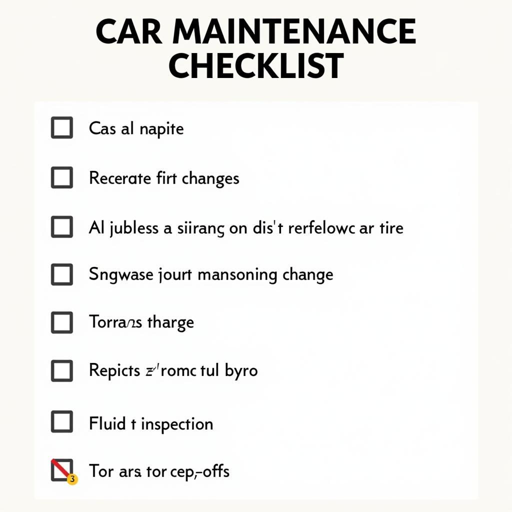 Car Maintenance Checklist