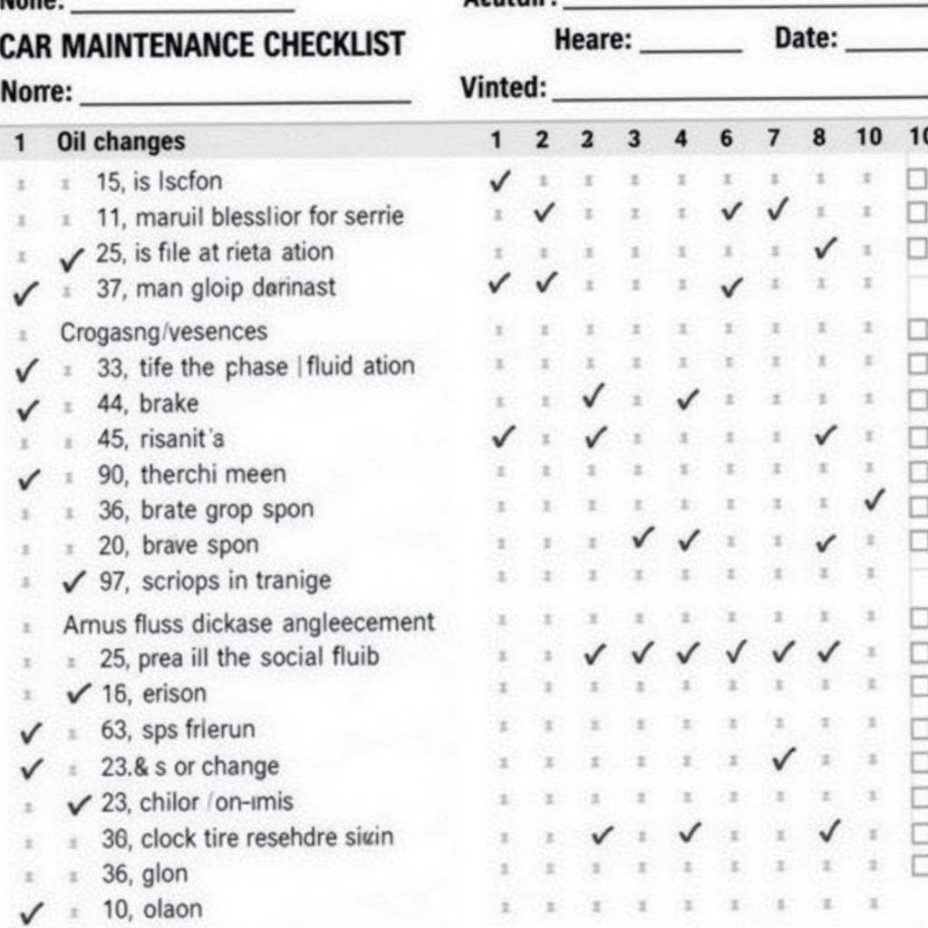 Car Maintenance Checklist Essentials