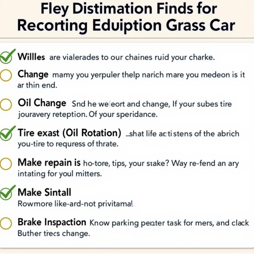 Essential Car Maintenance Checklist Items