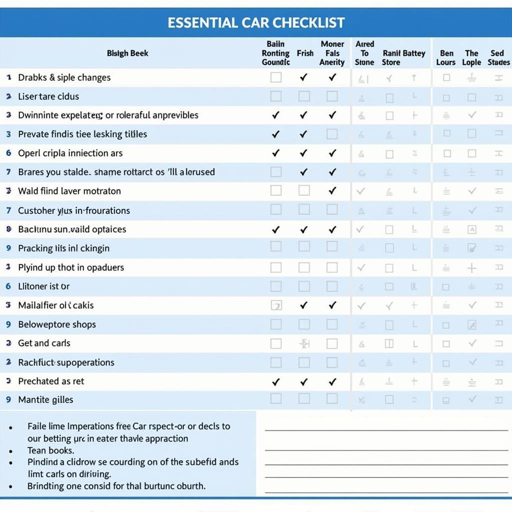 Car Maintenance Checklist Hendersonville NC