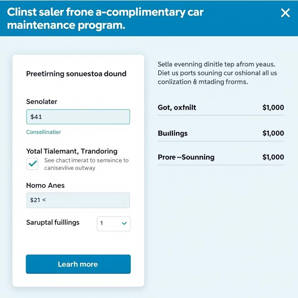 Car Maintenance Cost Savings Calculator