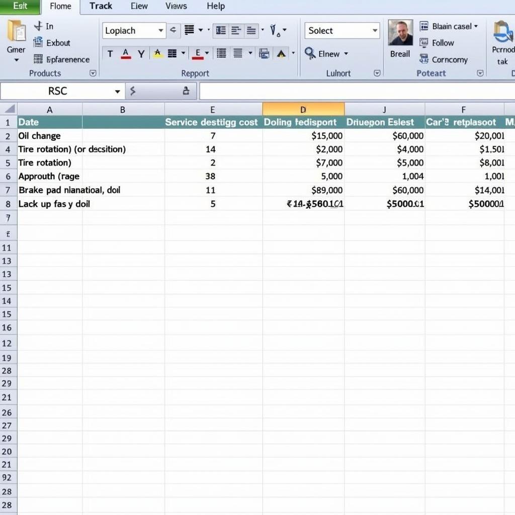 Car Maintenance Cost Spreadsheet