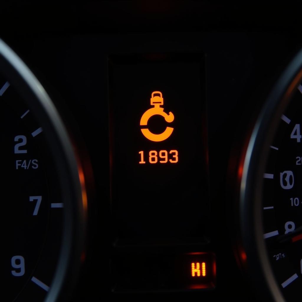 Car Maintenance Light Illuminated on Dashboard