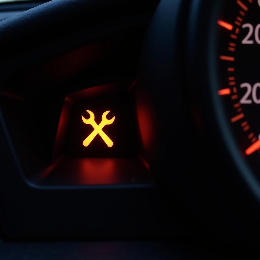 Car Maintenance Light Indicator on Dashboard