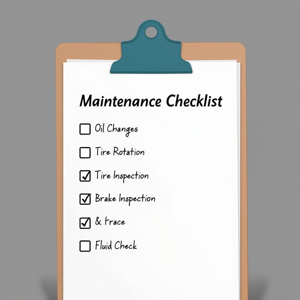 Car Maintenance Schedule Checklist