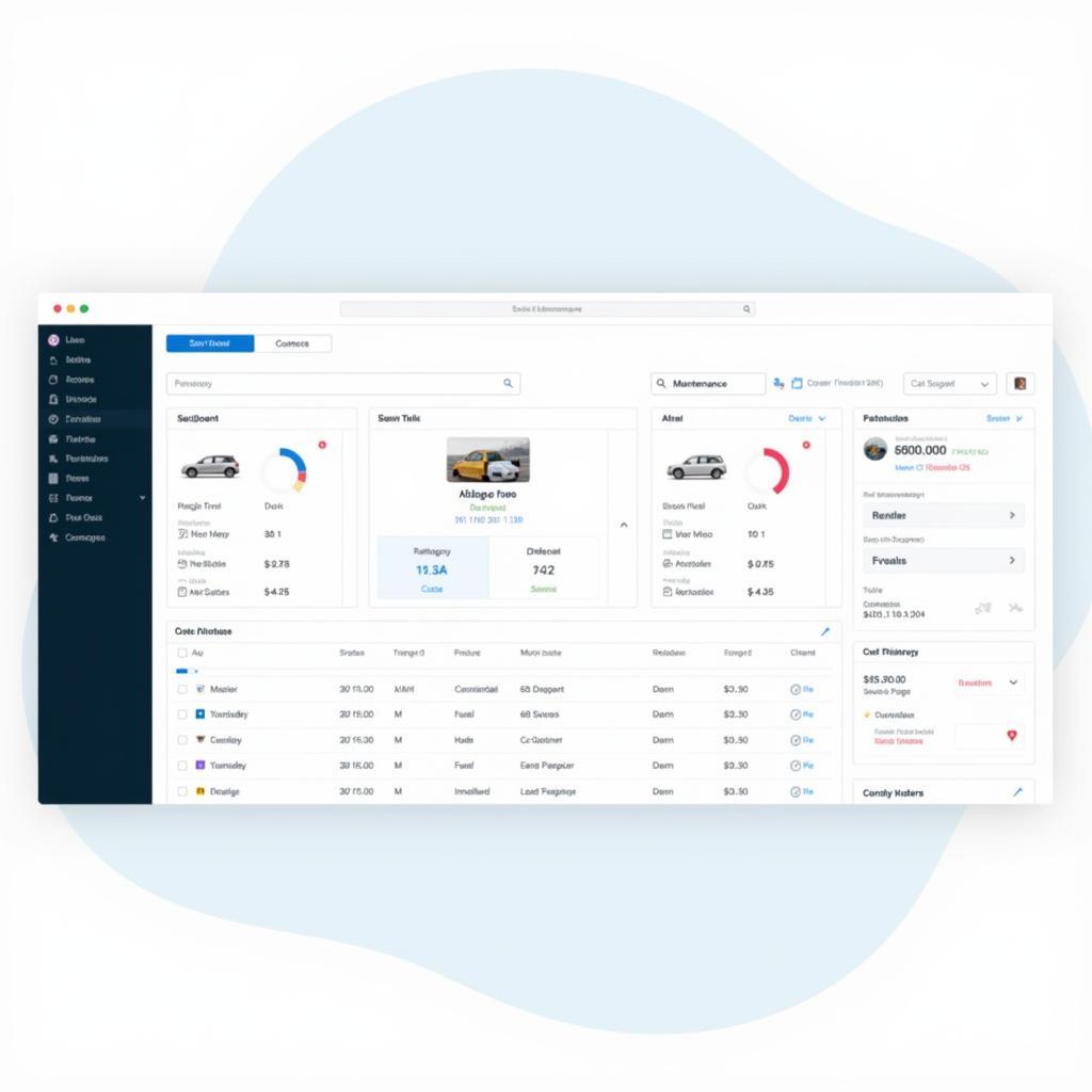 Car Maintenance Schedule Database Software Dashboard