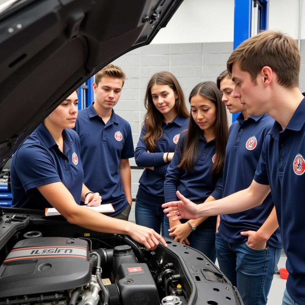 Learning about car engines in a short course