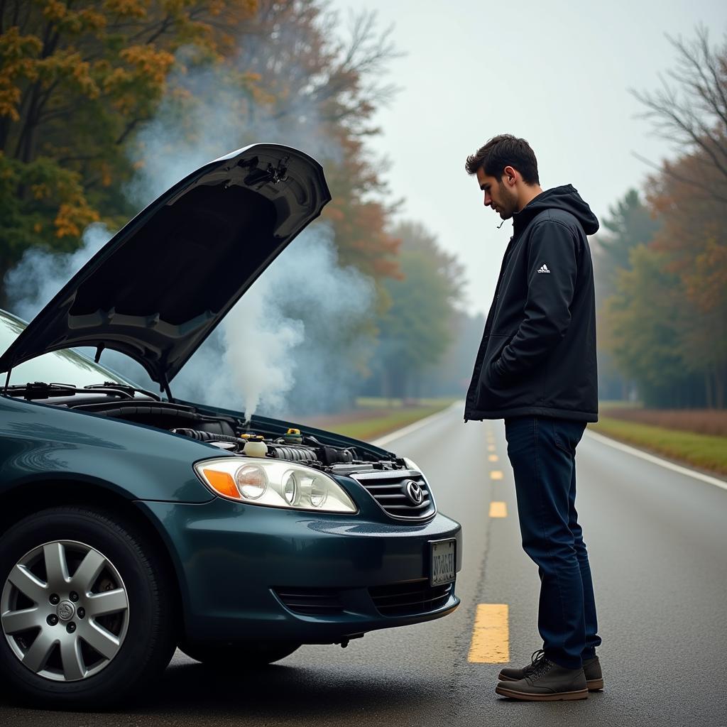 Car Overheating Roadside