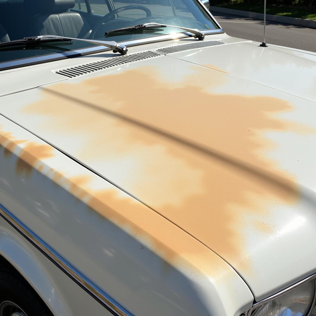 Car Paint Discoloration from UV Damage