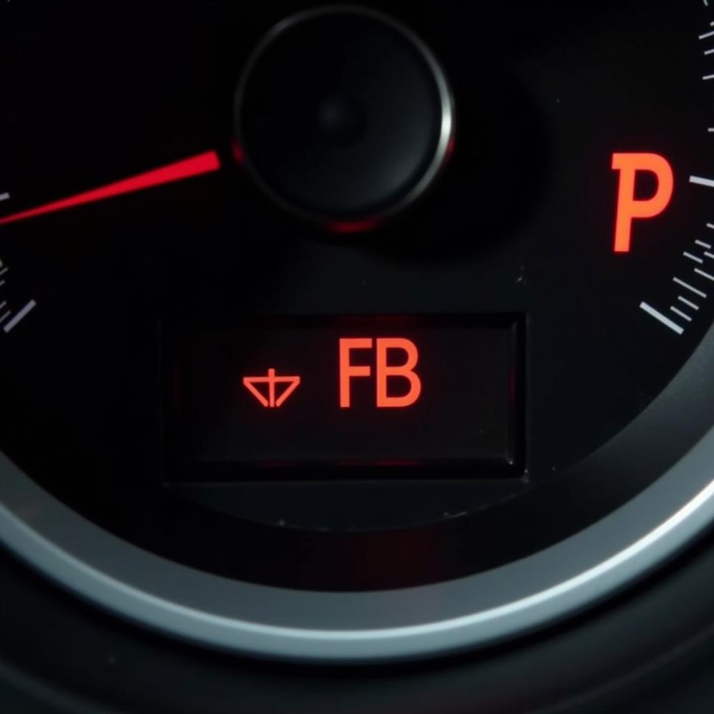 Car Parking Brake Warning Light on Dashboard