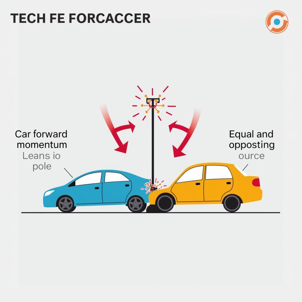 Car-Pole Collision Impact Force