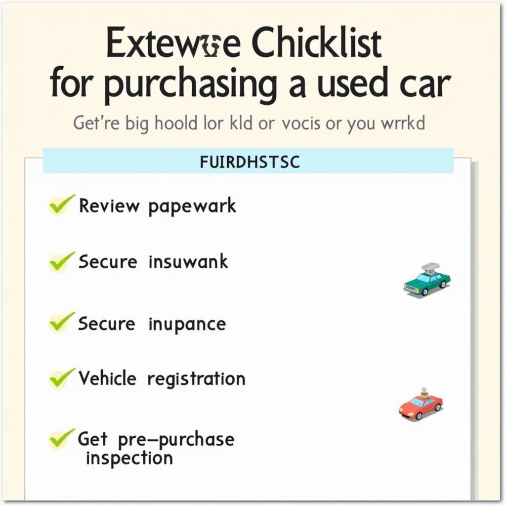 Car Purchase Checklist