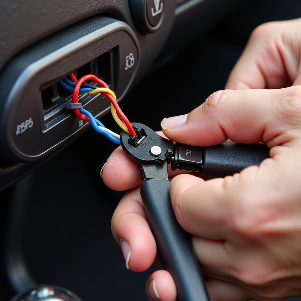 Repairing Car Radio Wiring Connection