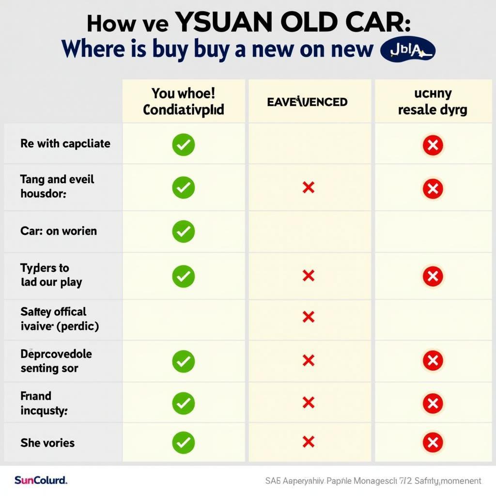 Comparison chart highlighting the pros and cons of repairing versus replacing a car