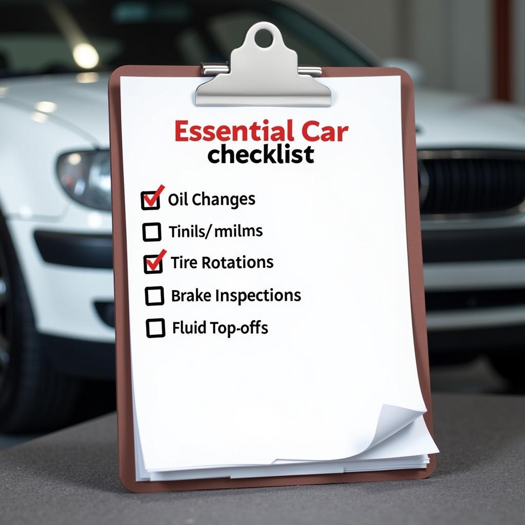 Car Routine Maintenance Checklist