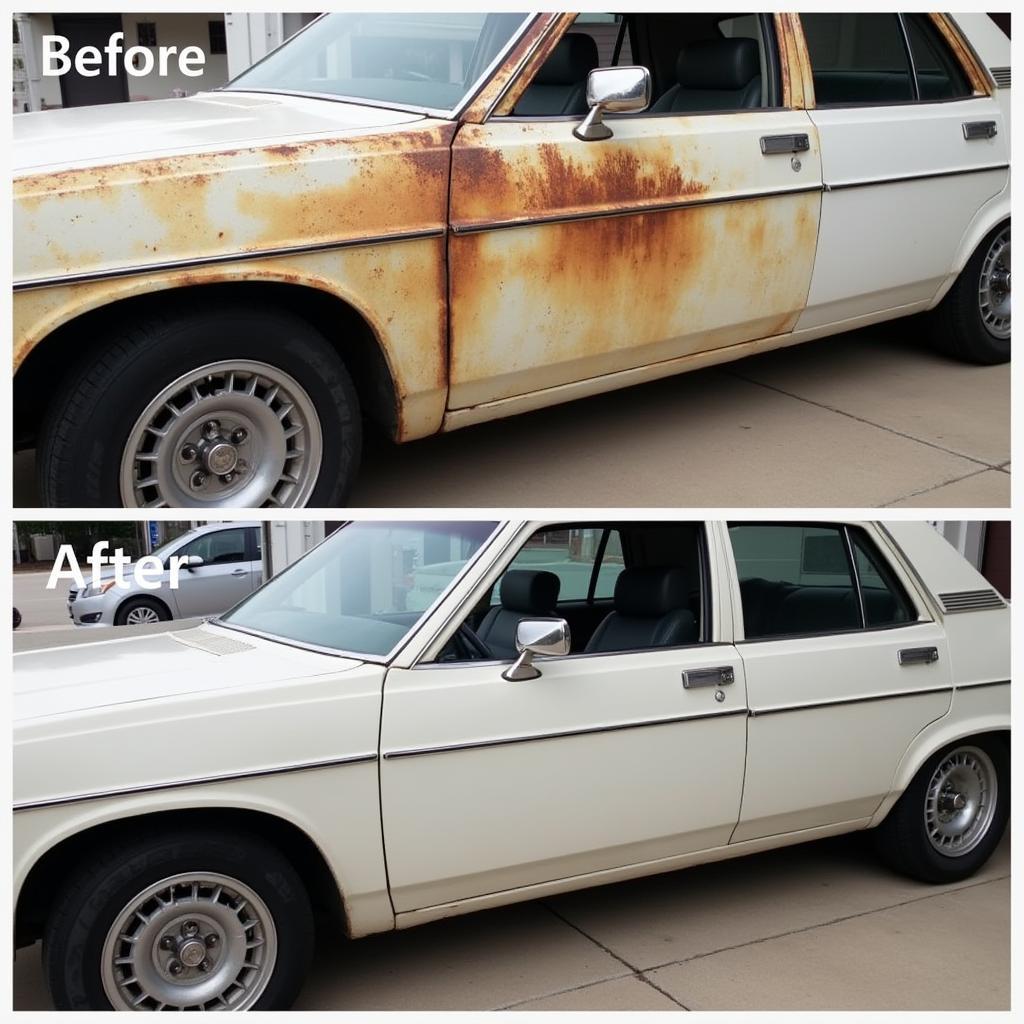 Car Rust Repair Before and After