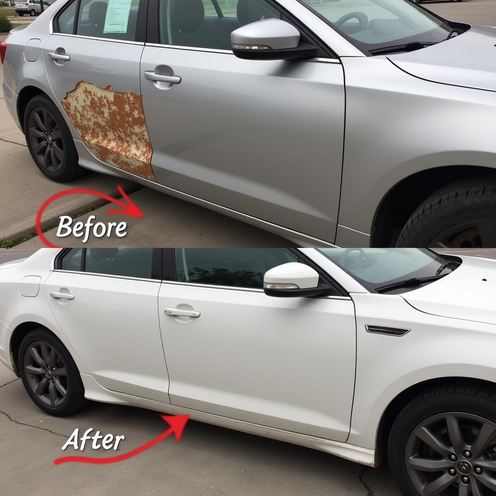 Car Rust Repair Before and After