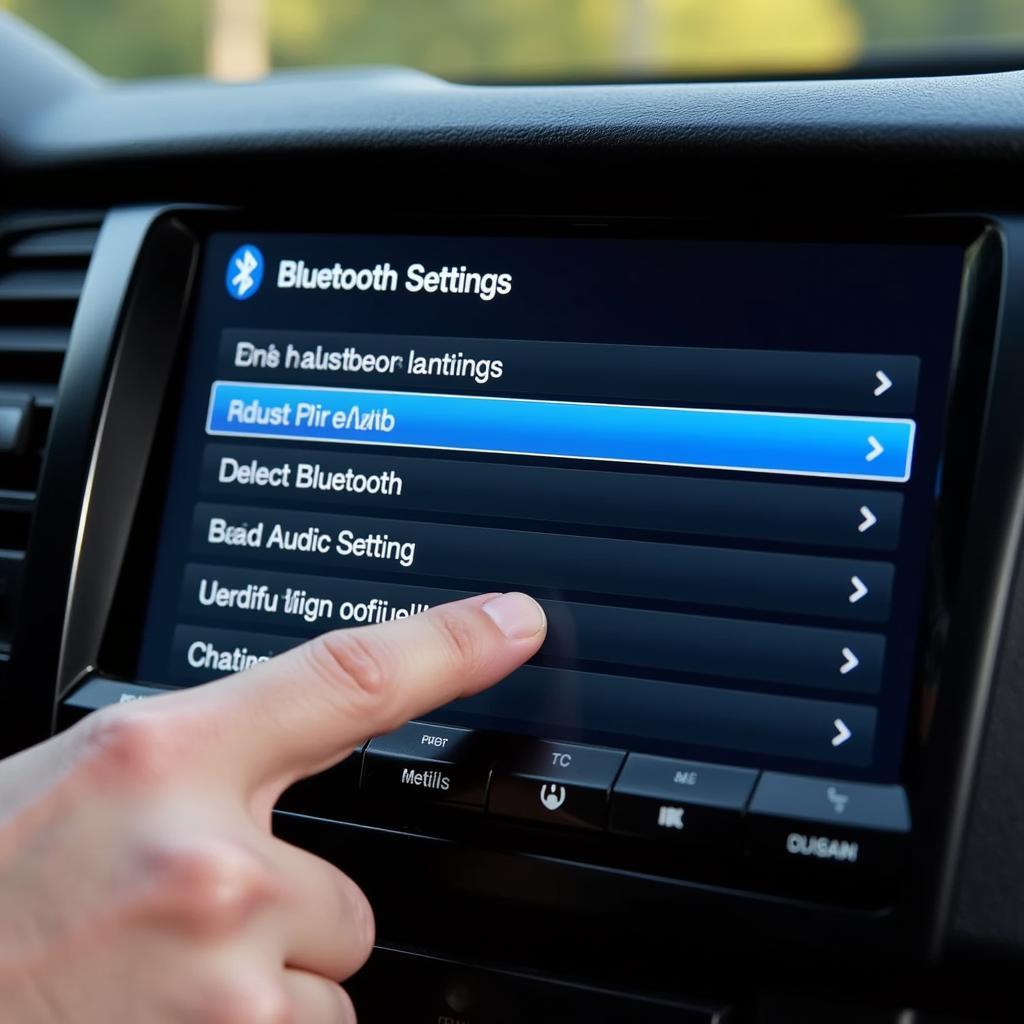 Adjusting Bluetooth Settings on Car Stereo