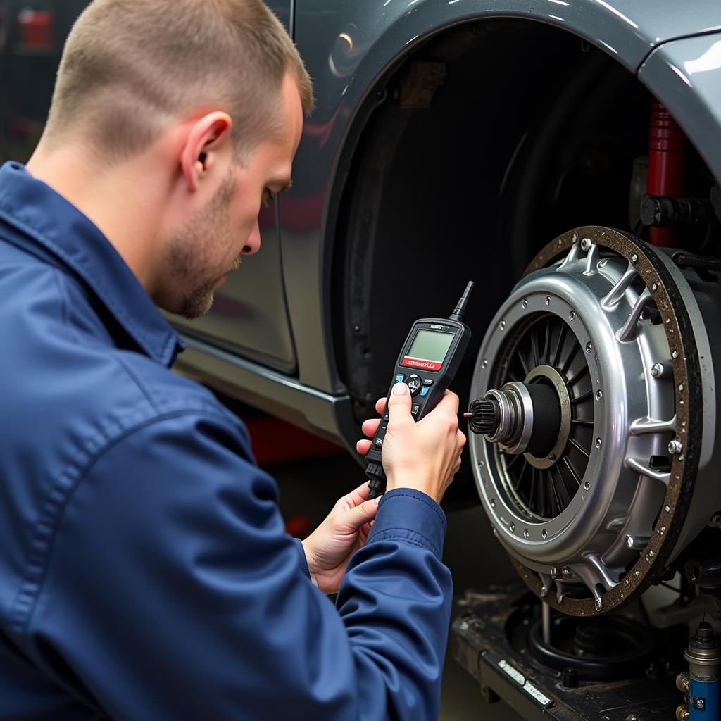 Inspecting Car Transmission