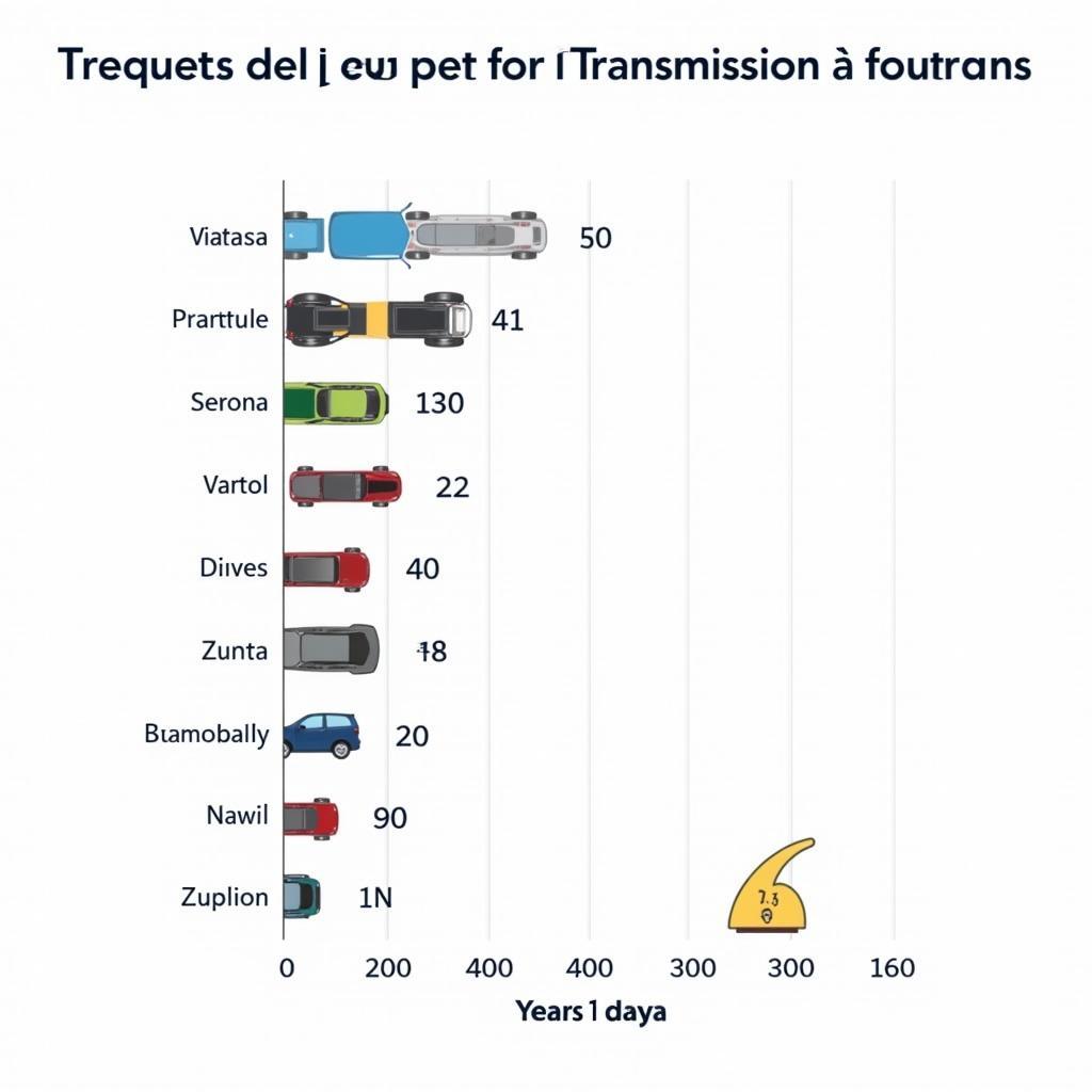 Chart showing car transmission problems by model year