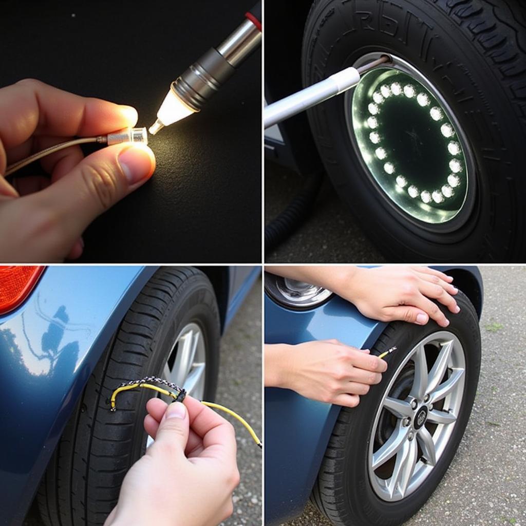 Repairing a Car Tyre LED Light