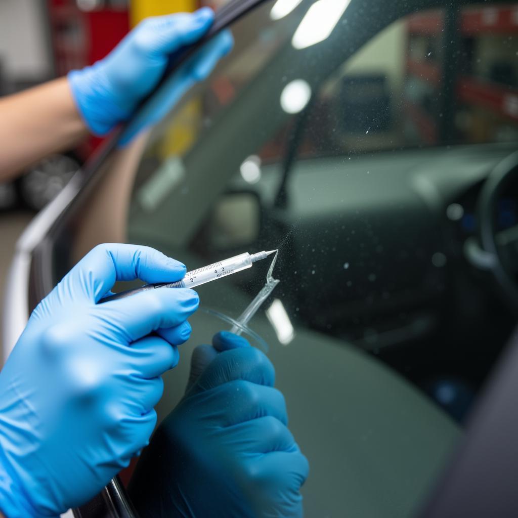 Car Window Repair Process - Resin Injection