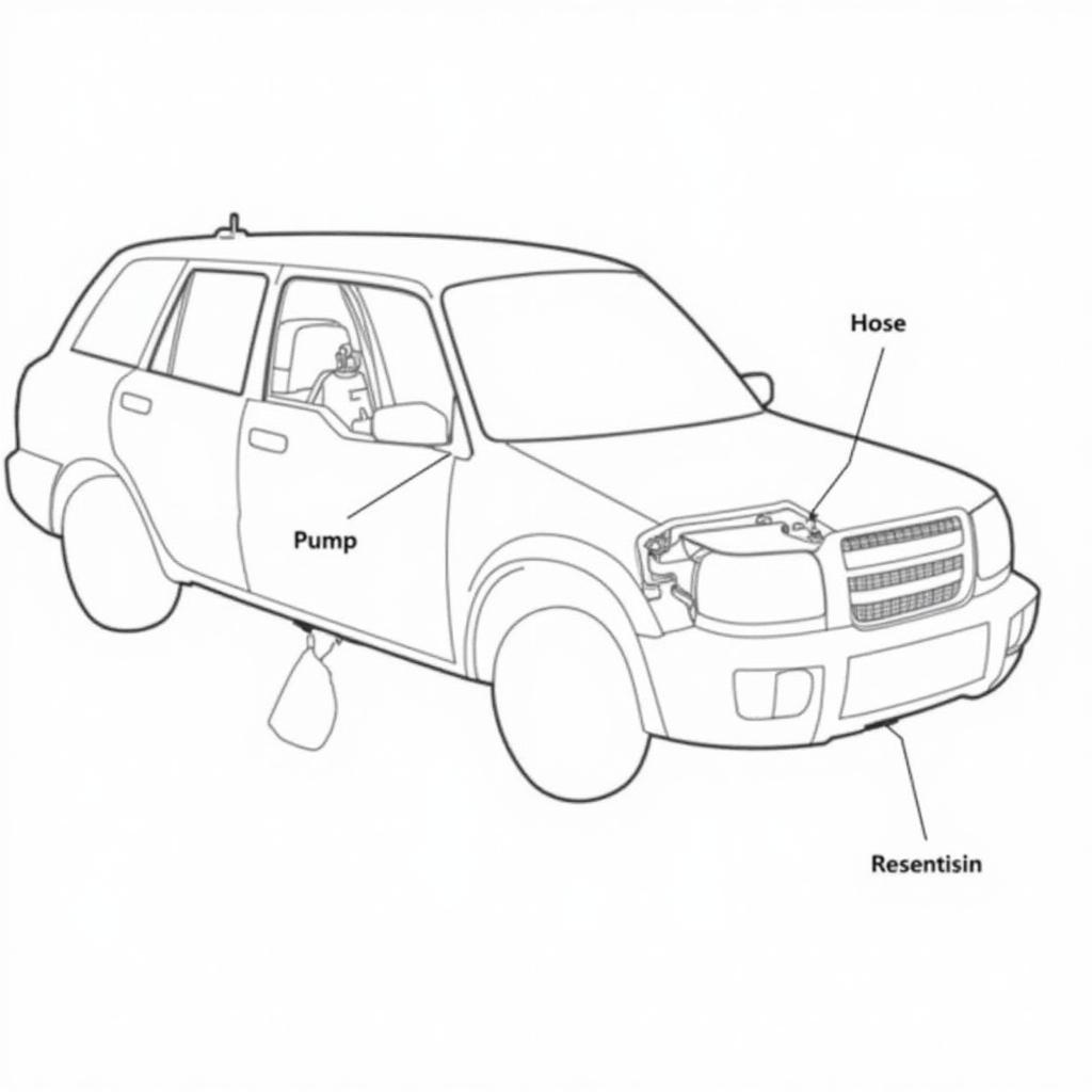 Car Windshield Washer System Diagram