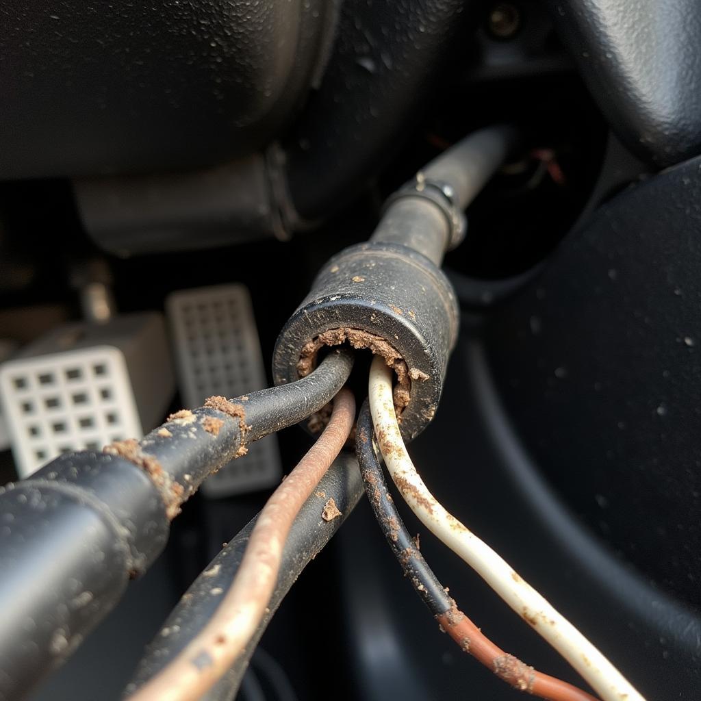 Damaged Car Wiring Harness Leading to Flickering Lights