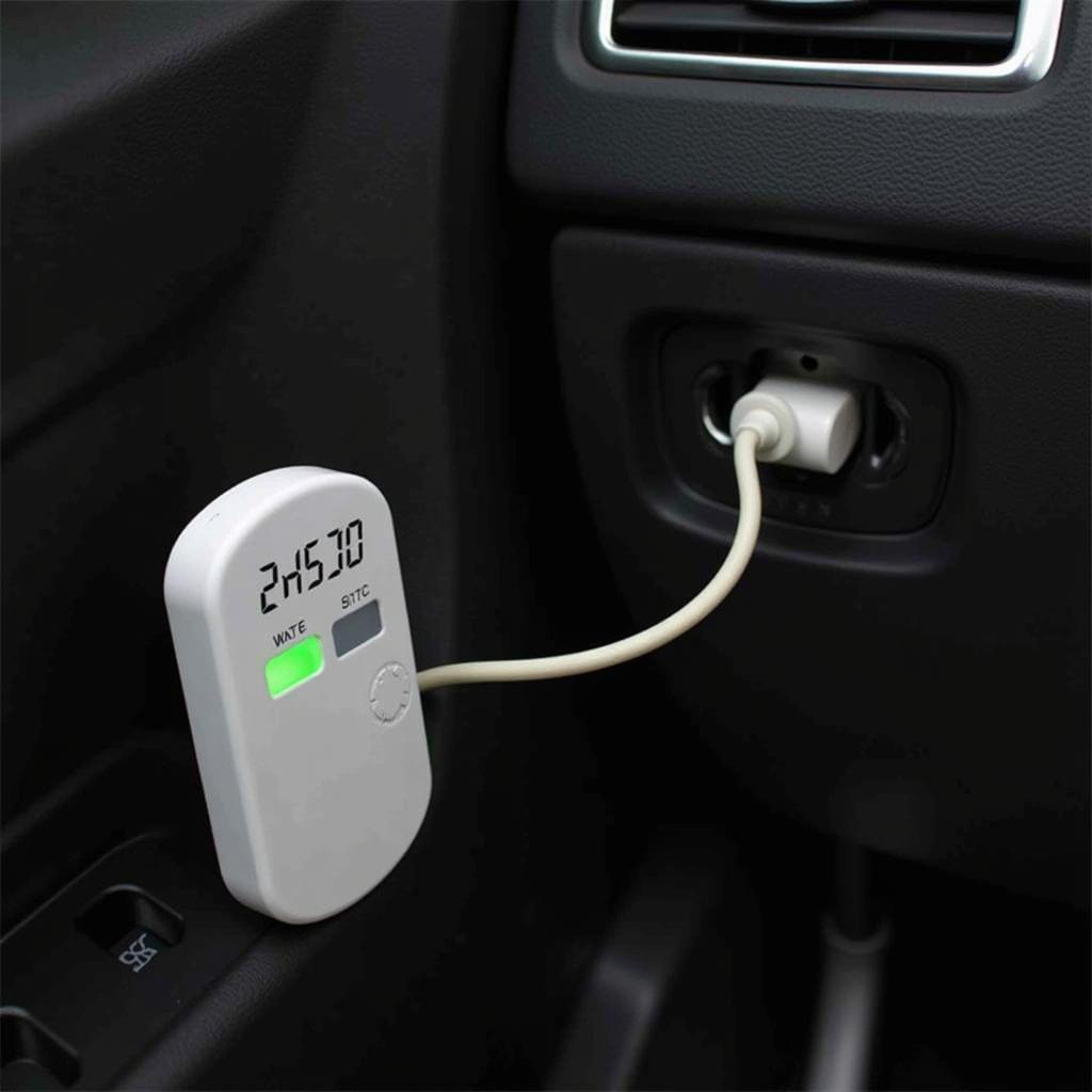 Carbon Monoxide Detector Installed in a Car