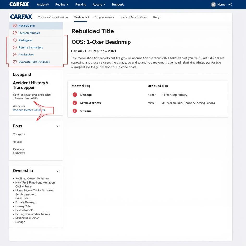 CARFAX Report for a Rebuilt Title Vehicle