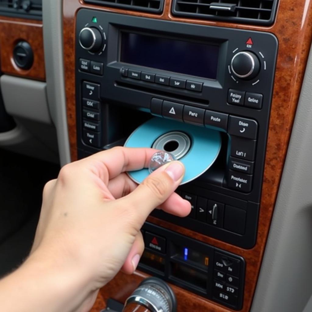 CD Player Issues in a 2003 Lincoln Town Car: Cleaning the CD player lens using a specialized cleaning disc