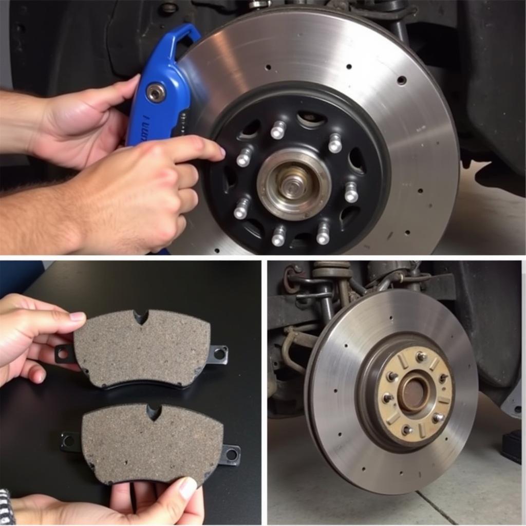 Changing car brake pads for improved safety and performance.