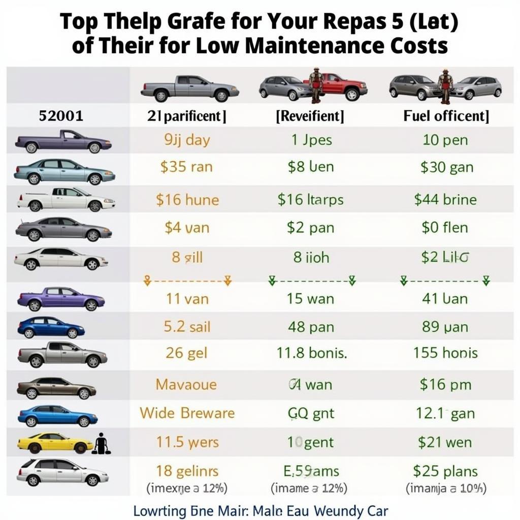 Comparison of Cheapest Low Maintenance Cars